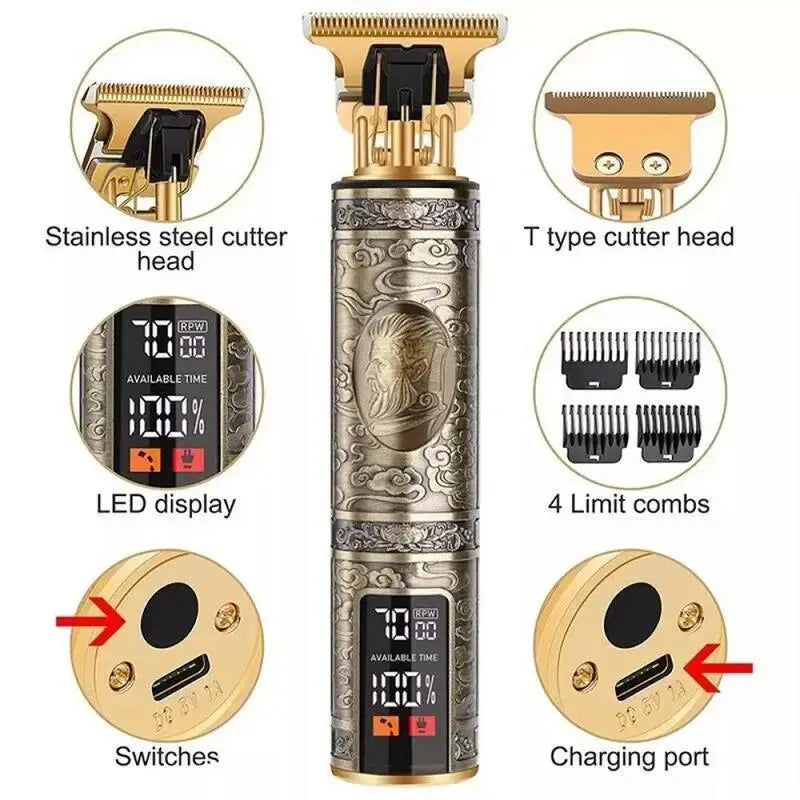 Hair Trimmer Barber Clippers USB Charging Shaver Electric Hairdresser Qme