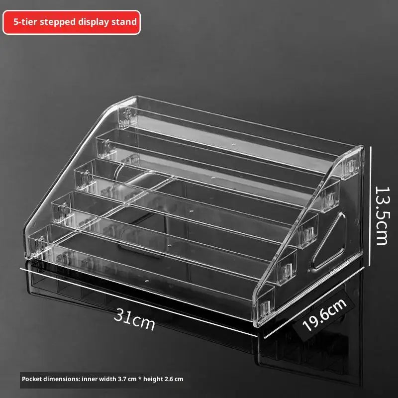Acrylic Transparent Multi-layer Nail Polish Display Stand Lipstick Qme 2