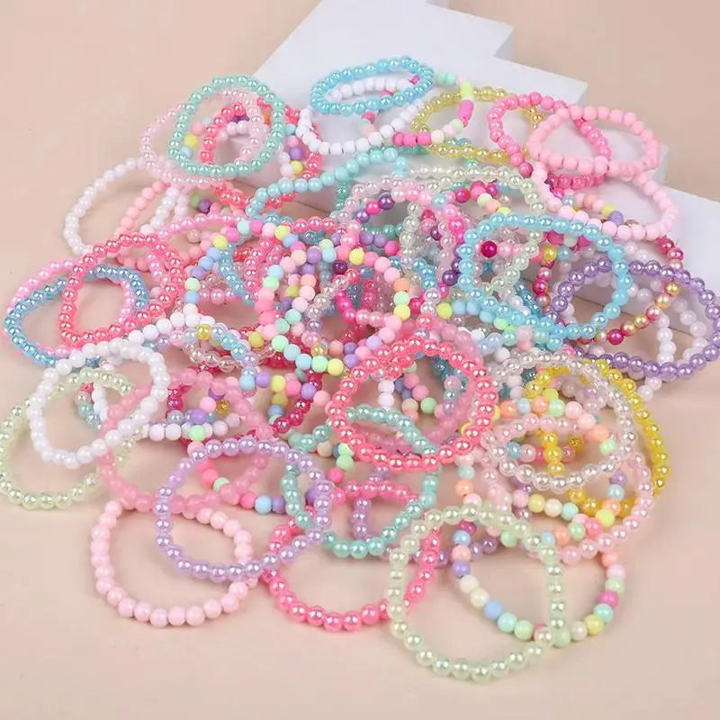 10- Colorful Beads Bracelet Kids Girls Goodie Pinata Filler Baby Qme