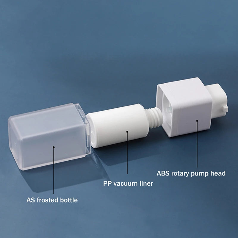 15 30 Square Vacuum Bottle Press Lotion Empty Dispensers Liquid Qme