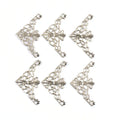 20Pcs 3 Color Antique Corner Protector Filigree Wraps Metal Crafts Box Connectors For Jewelry Findings Scrapbook DIY Home Decor Qme Silver