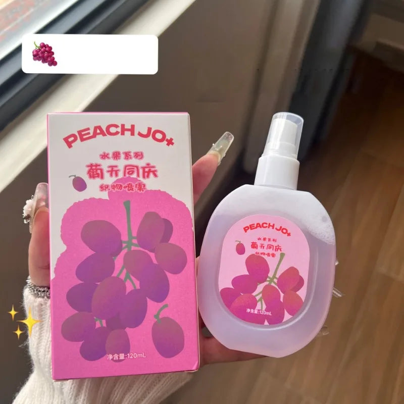 Fruit Pear Peach Grape Fragrance Clothing Deodorizer Spray Lasting Light Fragrance Deodorants Perfume Air Freshener Liquid 120ml Qme grape