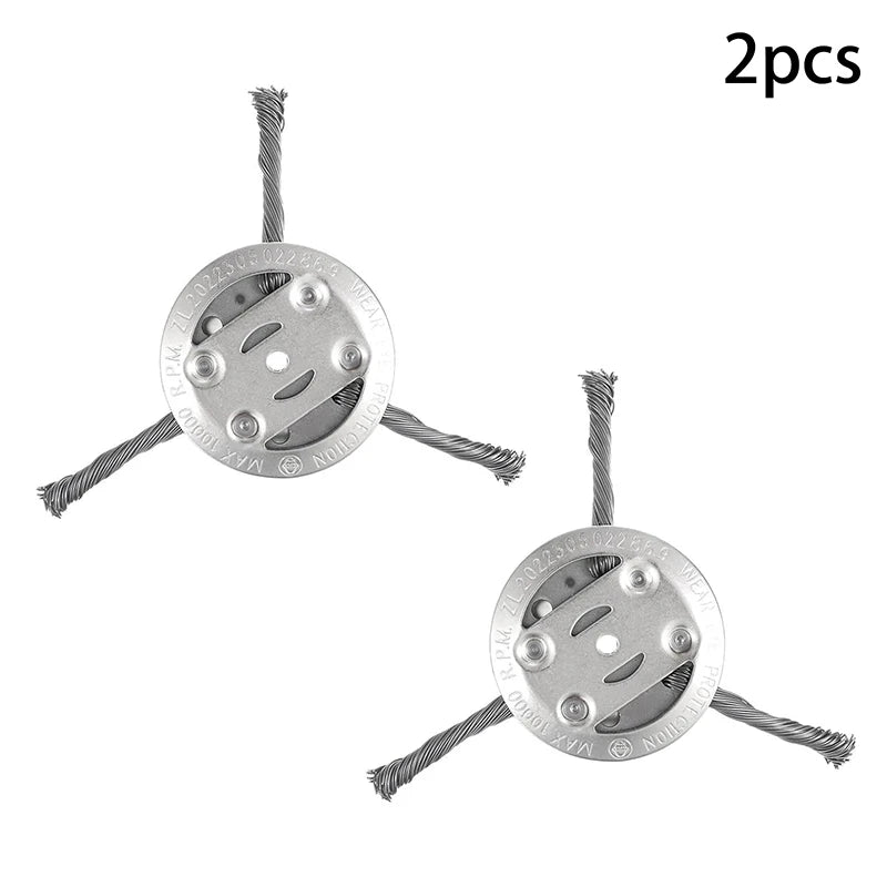 6Inch Steel Wire Grass Trimmer Head - Universal Brush Cutter Steel Head For Lawn Mower Edging - Replacement Trimmer Blade Qme A2