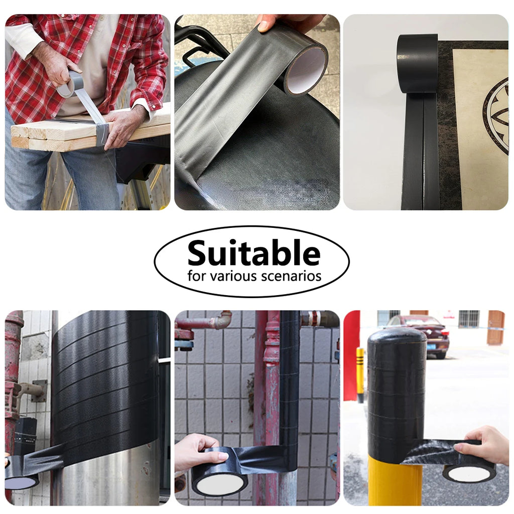 Super Strong Pipe Tape - Waterproof Carpet and Floor Tape, Hand Tearable, All Weather Tape for Indoor/Outdoor Use Suitable Qme