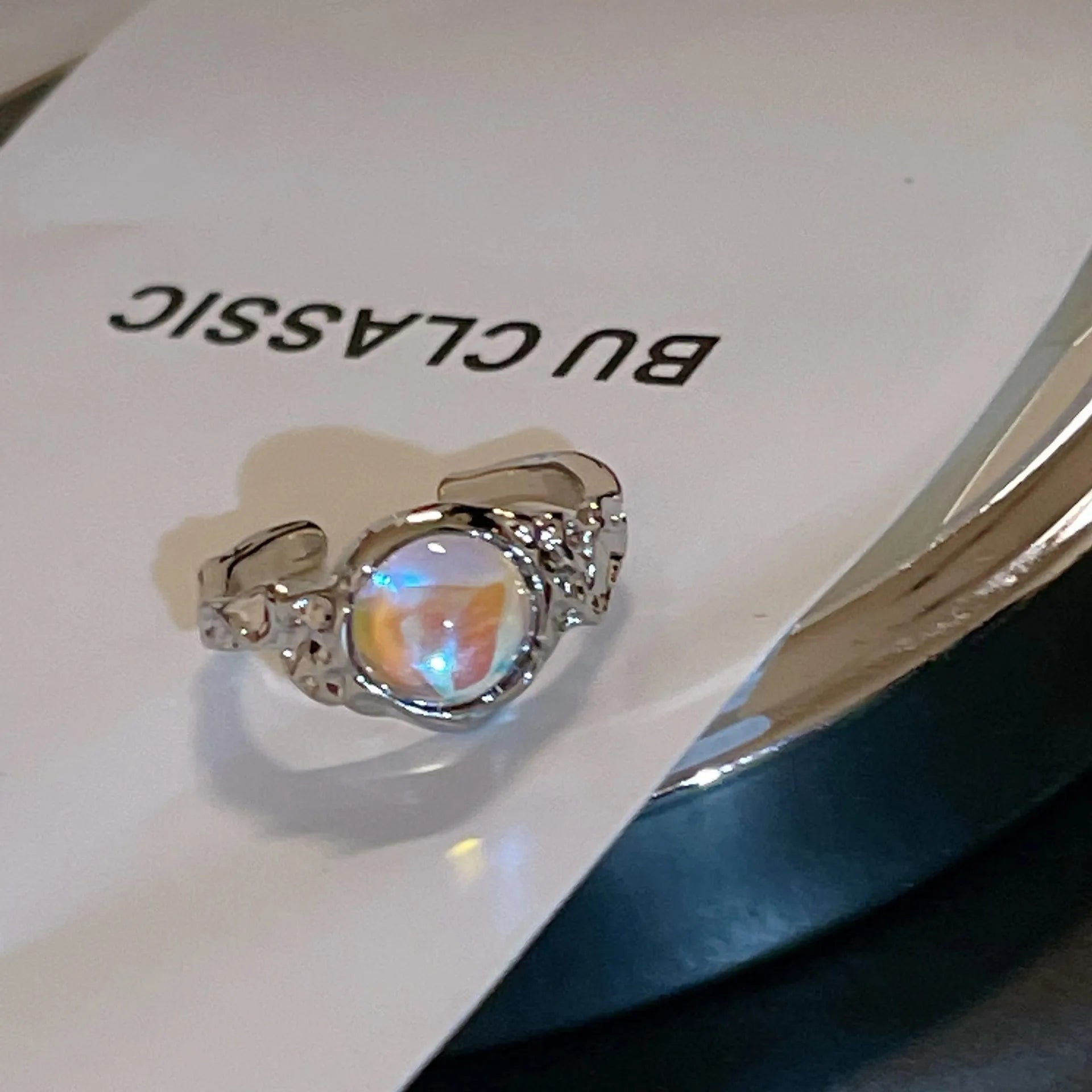 Kpop Europe America Aesthetic Irregular Design Gem Ring for Fashion Women Wedding Luxury Banquet Anniversary Vintage Jewelry Qme 6 resizable
