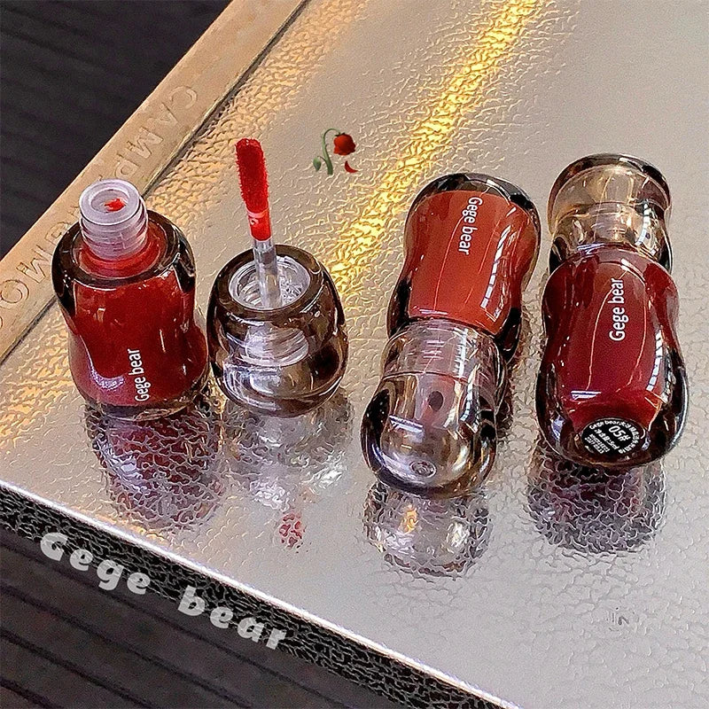 Jelly Mirror Lip Glaze Non-stick Lip Tint Lasting Cosmetic Liquid Moisturizing Water Bomb Crystal Lipstick Korean Glass Gloss Qme