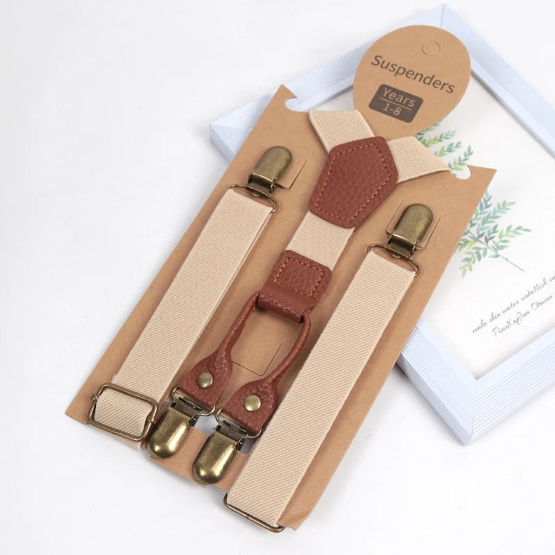 New Suspenders for Children Pants Apparel Kids Suspender Boys Girls Shirt Dress Wedding Party Clip-on Adjustable Y-back Braces Qme A-8
