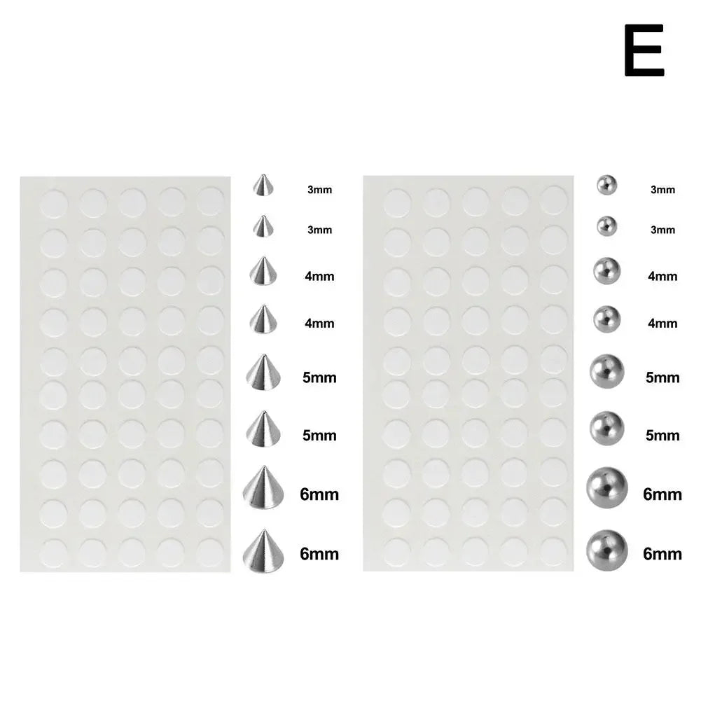 Steel Fake Nose Sticker Non Piercied Lip Nails Ear Stud For Women Men Pack Fake Eyebrow Lip Piercing Body Jewelry A1G6 Qme E CN