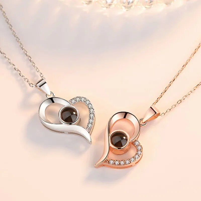 Simple Cutout Heart Collar Necklace Chic Love Designed Neck Pendant Qme