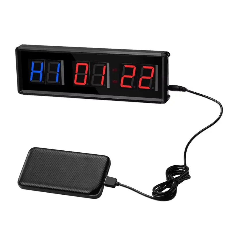 A02F-LED Timer Remote Control Programmable Garage Timer Interval Timer Sports Training Clock Gym Timer Qme