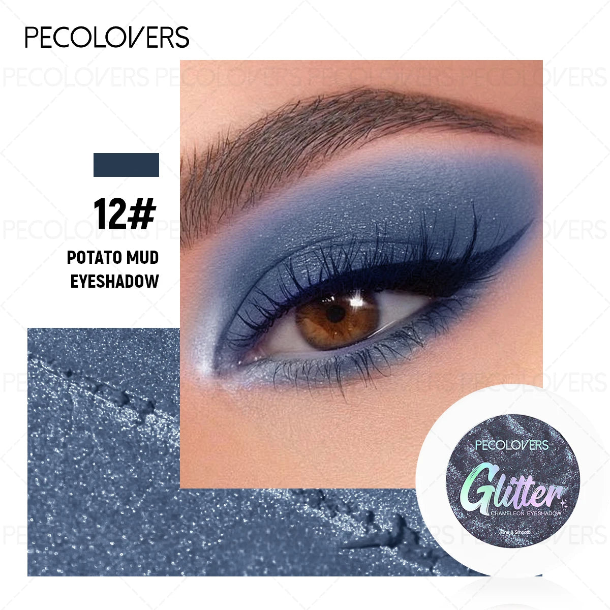 Pearly Shimmer Eyeshadow Cream Soft Mist Velvet Texture Forest Green Qme 12