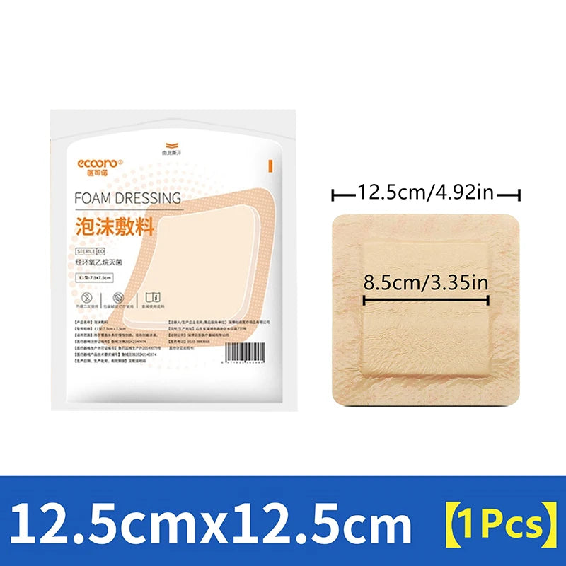 5 Sizes Foam Dressing Border Pressure Ulcer Patch Adhesive Sterilized Qme 12 5cm