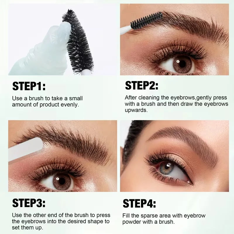 Strong Hold Eyebrow Gel Brush Waterproof Smudge-proof Long-lasting Qme