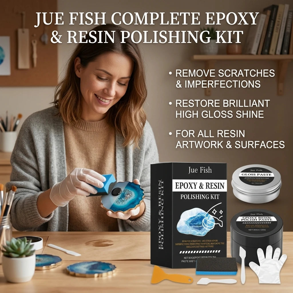 Epoxy Resin Polishing Kit Repair Cratches Improving Dullness Restore Shine & Smoothness Restoration Epoxy Resin Polishing Paste Qme