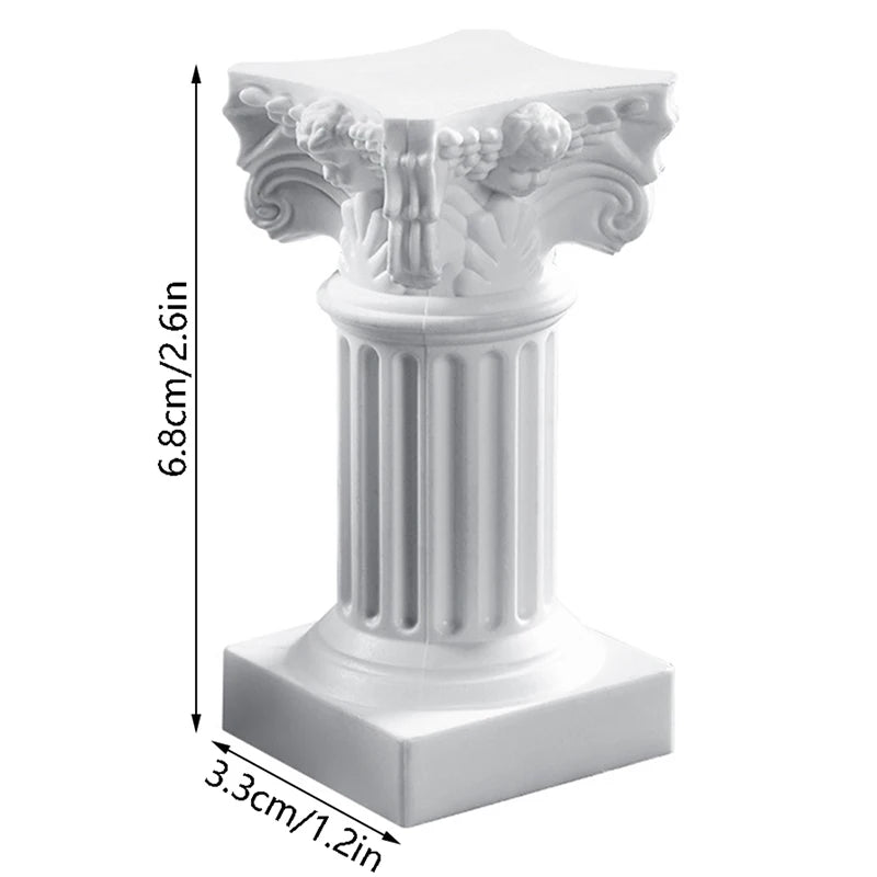 Roman Pillar Greek Column Statue Pedestal Candlestick Stand Figurine Qme