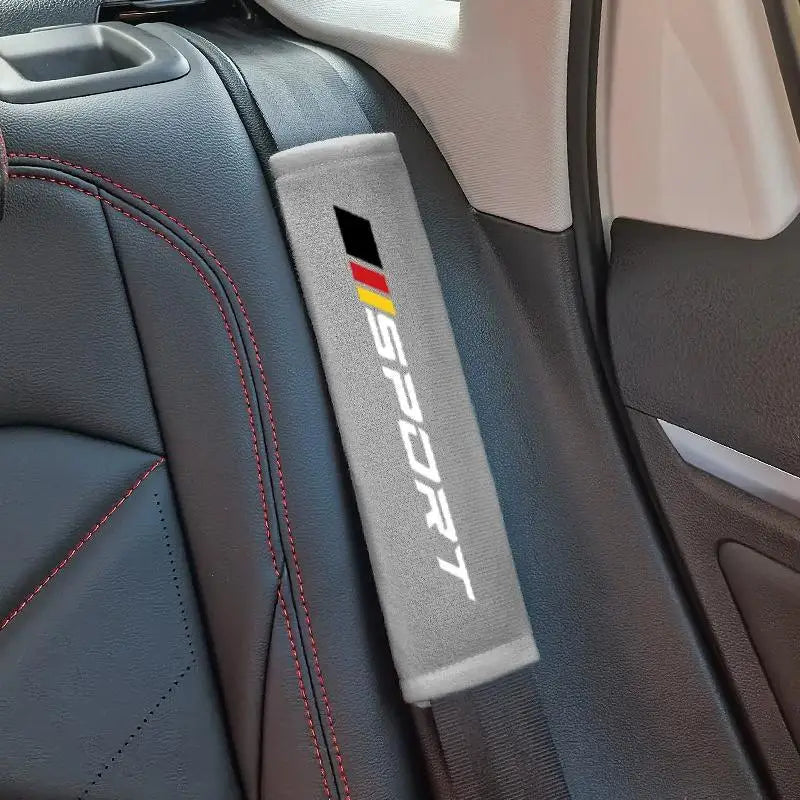 P1 Soft Comfortable Car Seat Belt Cushions Personalized Fashionable Qme Gray