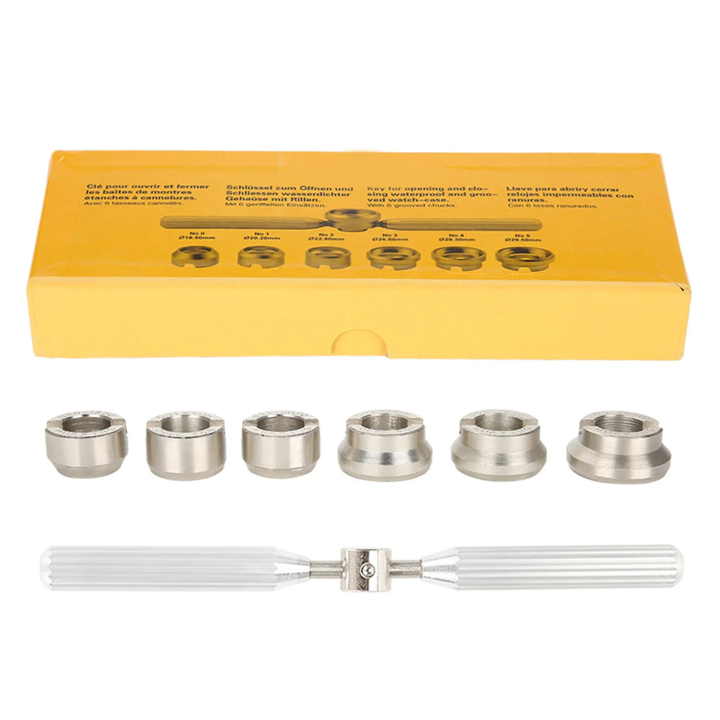 Watch Back Case Cover Opener Remover Wrench Dies Repairer Tool Set for Oyster Watch Back Case Remover for Watchmaker Qme as show