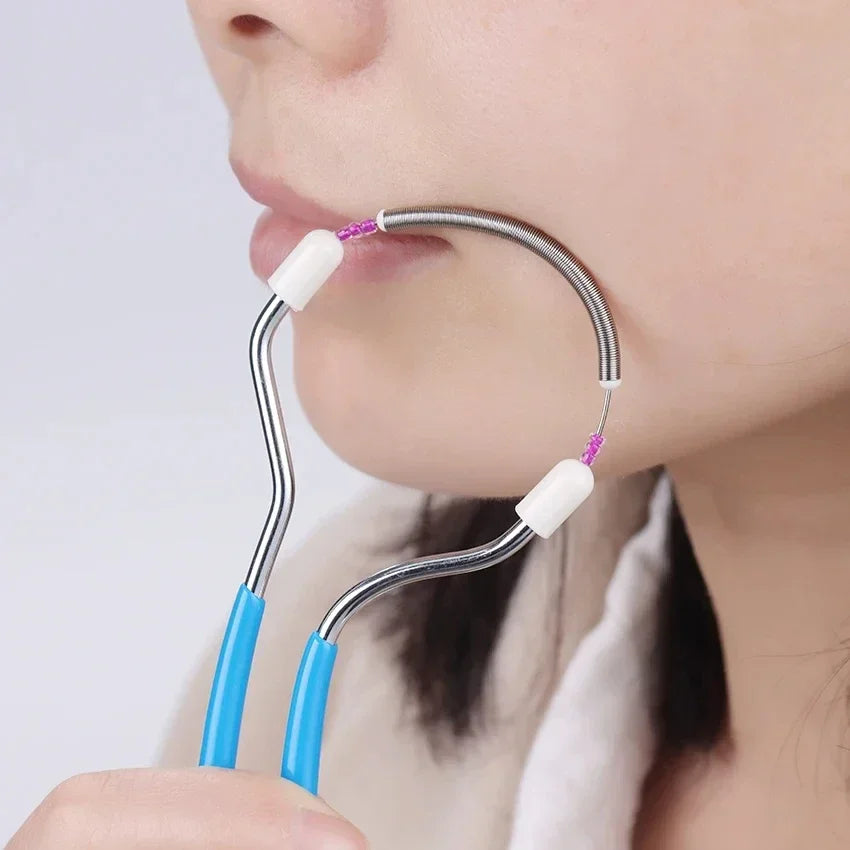 Facial Hair Remover Fine Hair Fetal Spring Facial Hair Removal Stainless Steel Roller Smooth Spring Bend Face Cleaning Device Qme