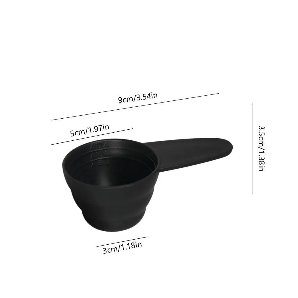 Coffee Scoop for Ground Coffee Portion Control Measuring Tablespoon Coffee Scoop Portion Scoops Ergonomic Coffee-Condiment Spoon Qme Black