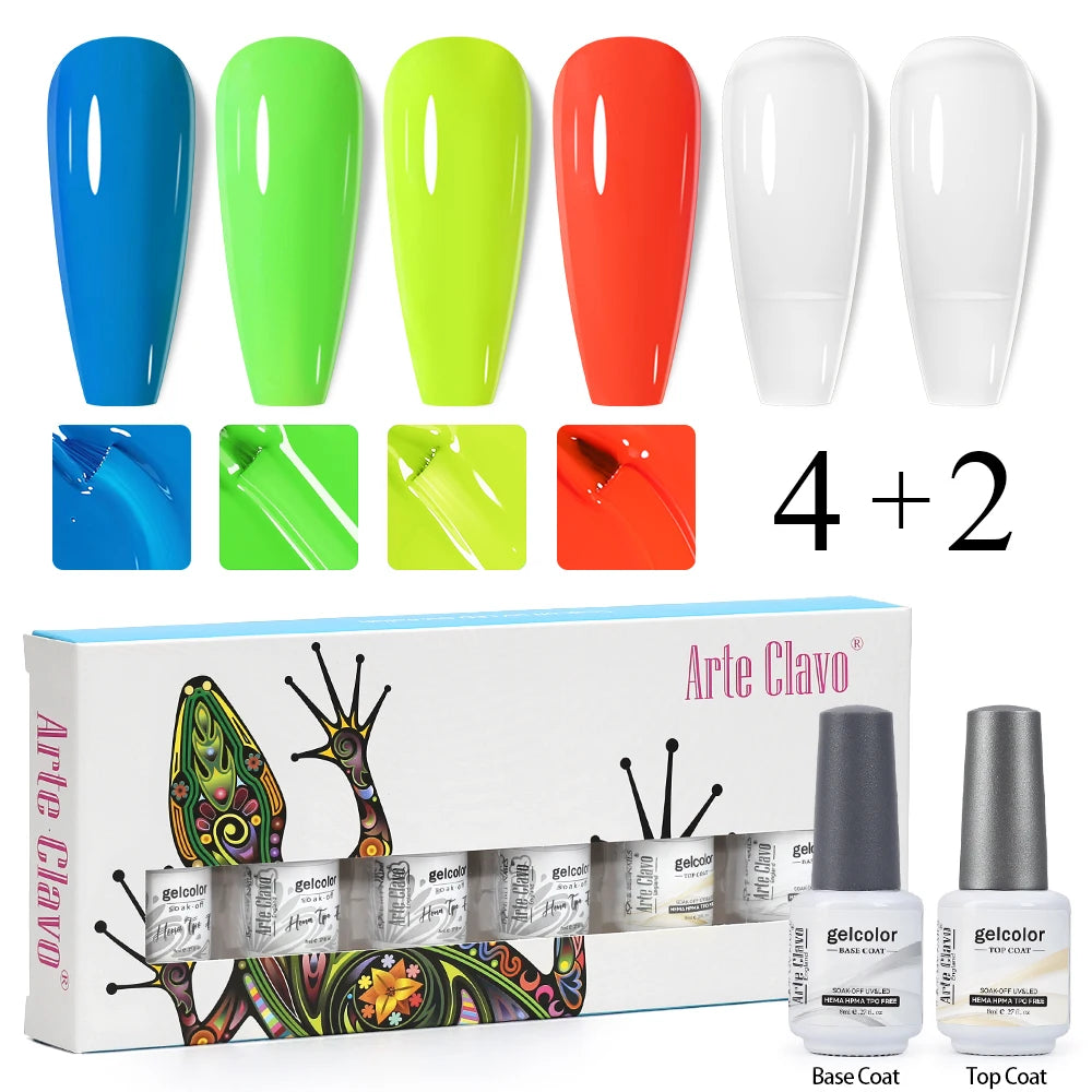 Arte Clavo Colourful Box Nail Gel Polish Semi Permanent UV Led Qme ZH37