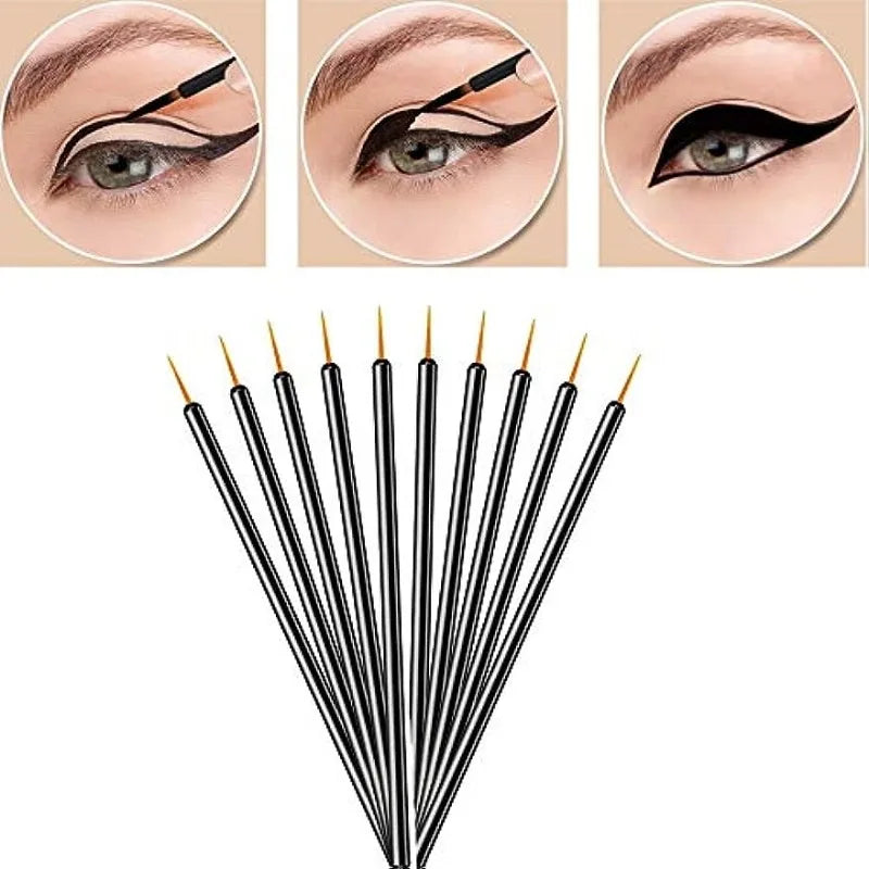 100 Disposable Eyeliner Brushes Lip Brush Covers Tool Sticks Qme