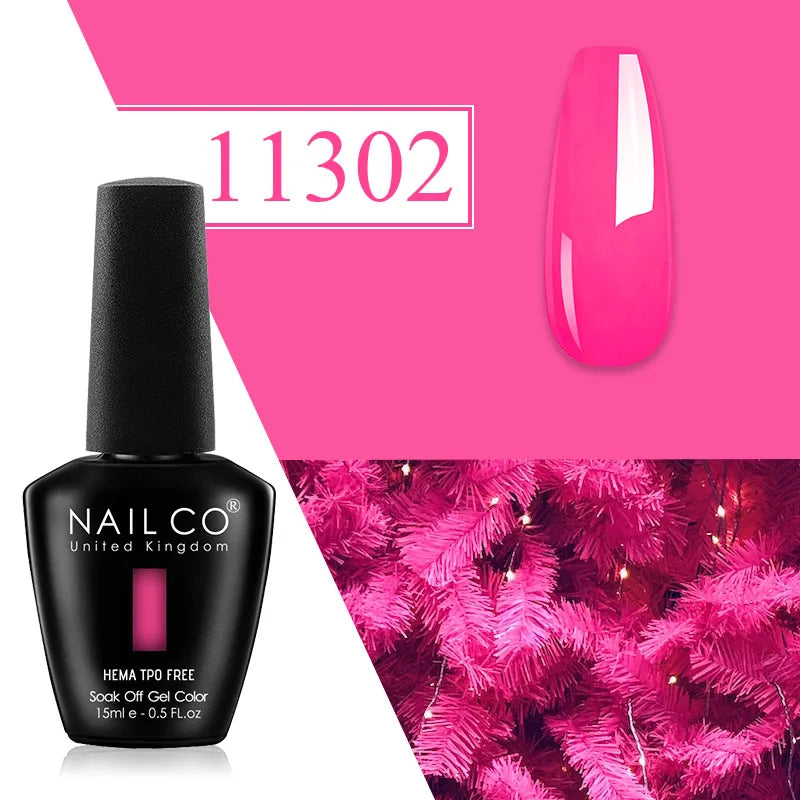 NAILCO Plum Gel Nail Polish Matte Coat Autumn Winter Semi Permanent Qme