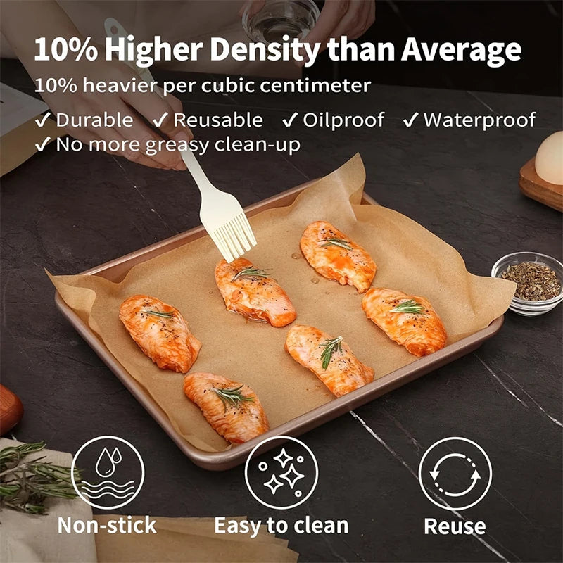 50/100Pcs Parchment Paper Baking Sheets Non-Stick Precut Baking Parchment Baking Paper Will Not Curl Burn Wax Paper. Qme