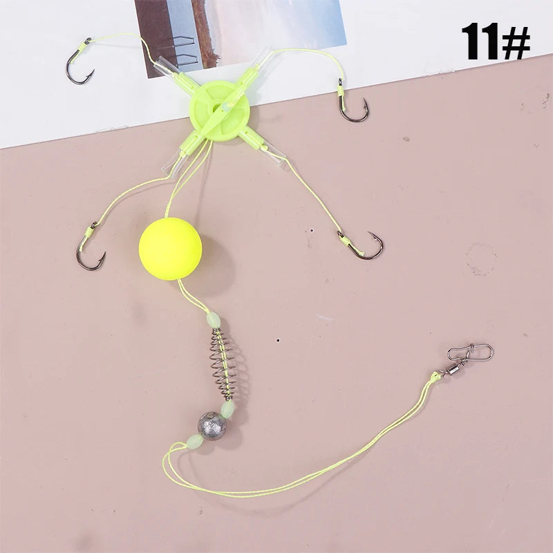 Fishing Bait Cage Tackle Anti Winding Float Line Group Feeder Sinker Qme 5