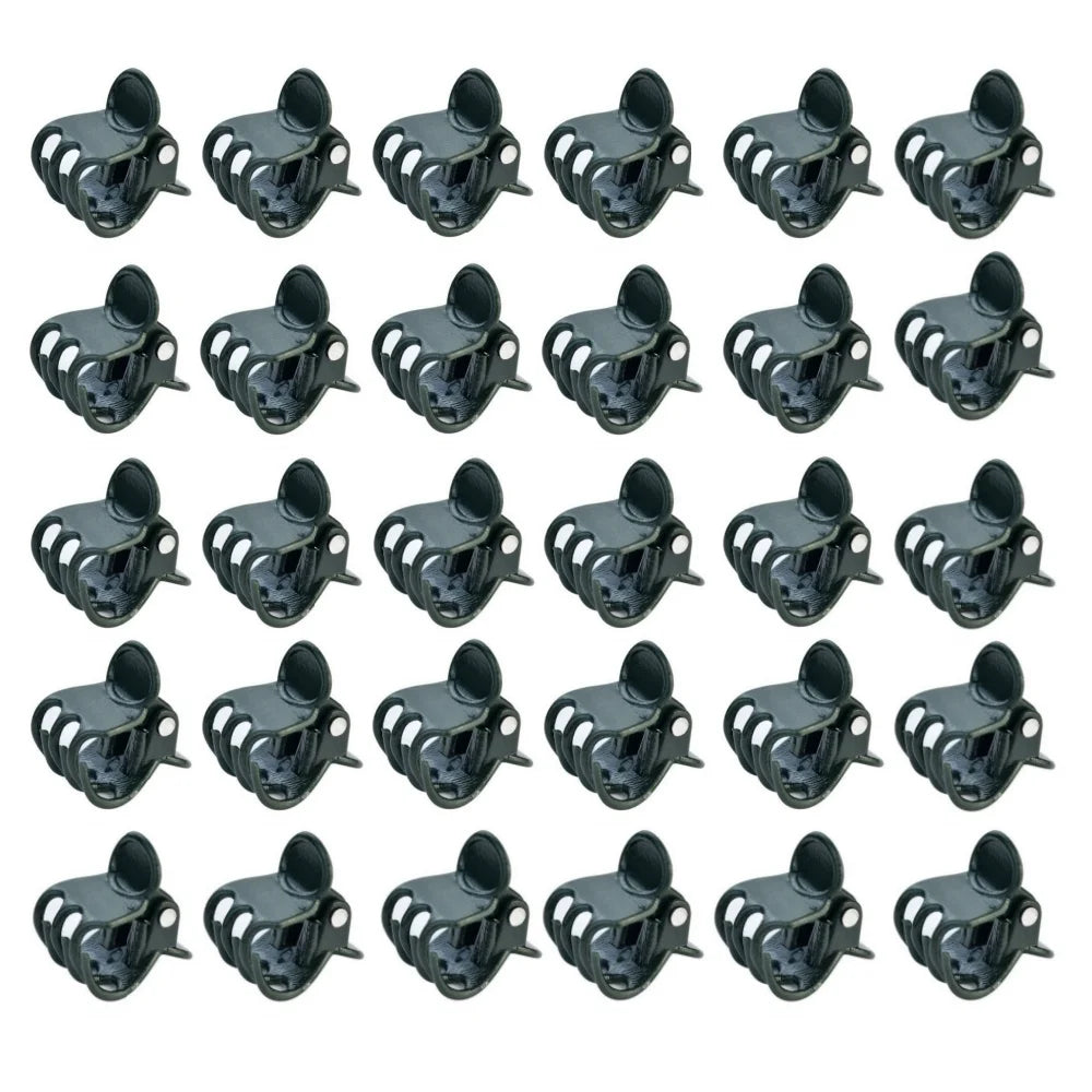 Dark Green 6-Claw Plant Clips 10-50Pcs Bundle Branch Climbing Stem Clasp Tied Orchid Flowers Support Clamps Plant Accessories Qme 30Pcs