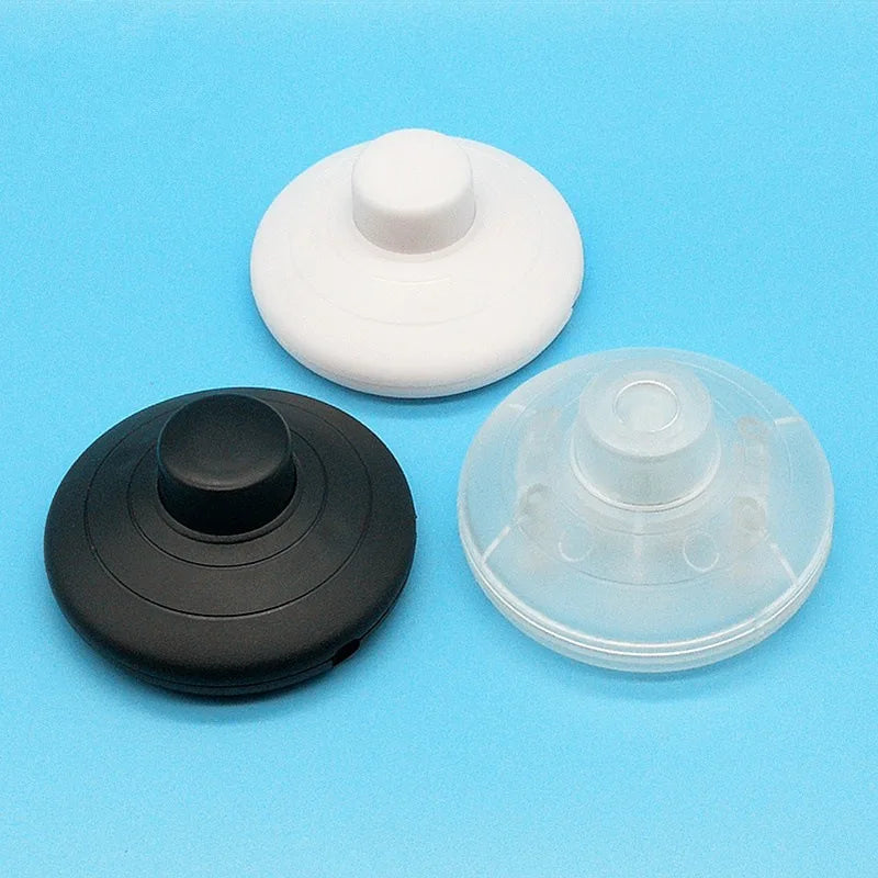317 Round Foot Pedal Switch 3 Colors Black White Transparent Inline Qme