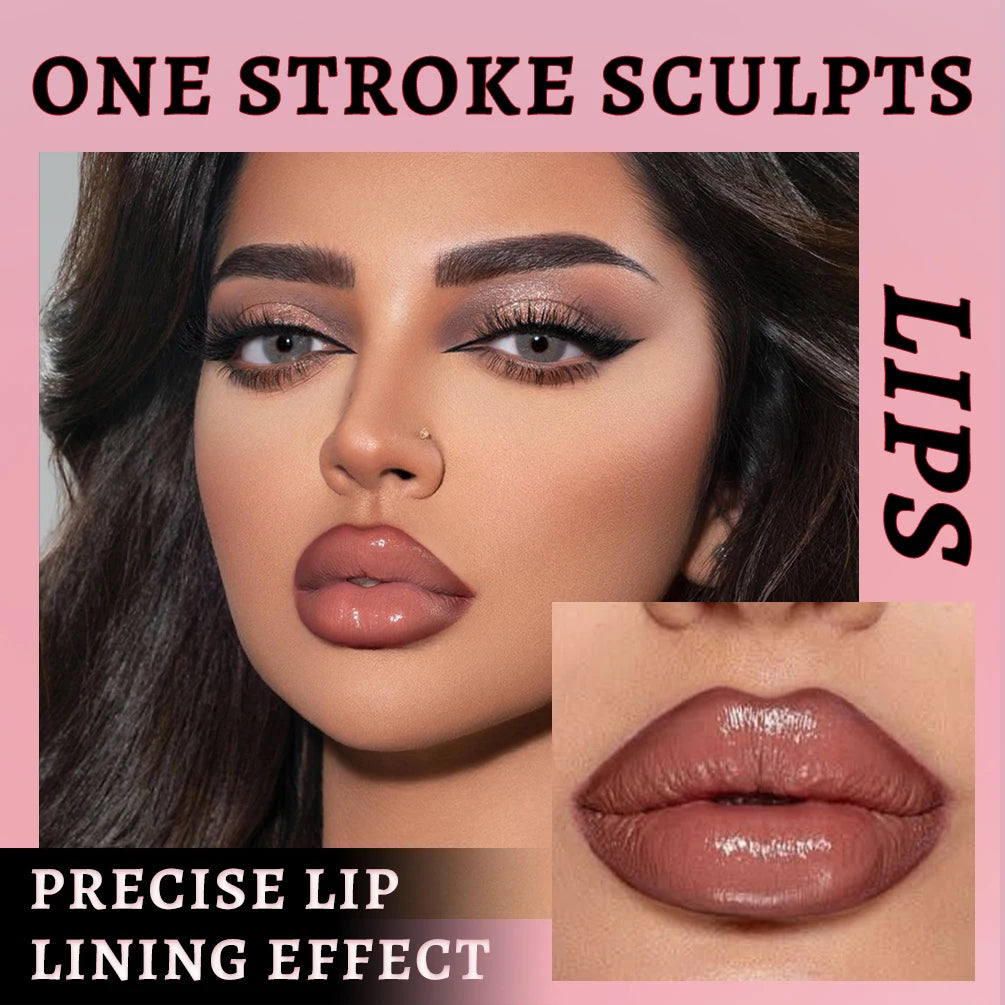QIBEST Matte Liquid Lipliner Pencil Waterproof Plumping Stain Lipstick Natural Lip Liner Outline Lips Contour Pen Cosmetics Qme