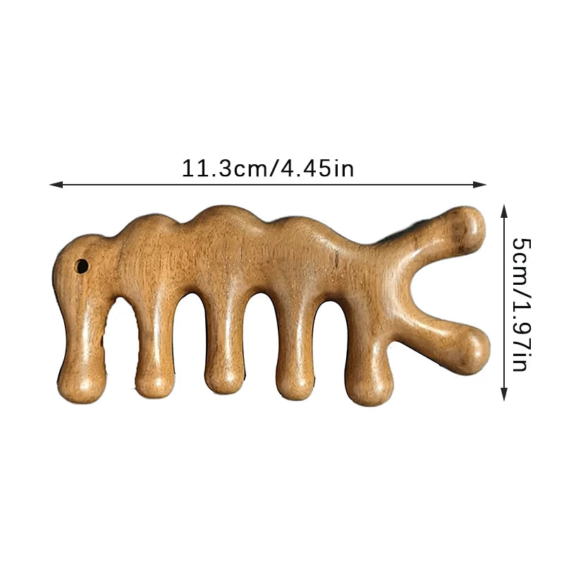 Natural Sandalwood Hair Combs Anti-static Wooden Comb Massager Tooth Qme Style21 11.3x5cm
