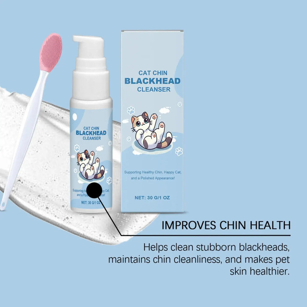 Black Head Remover for Cats Chin Hair Health Cleaner with Brush Grooming Supplies Deep Cleansing Solution for Dogs and Cats Qme