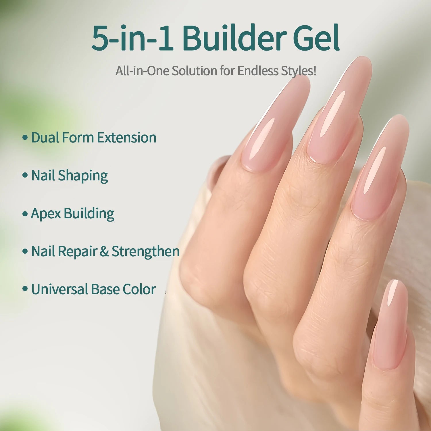 Nailpop100g Milky Smooth Builder Gel Large Capacity Nail Extension Qme