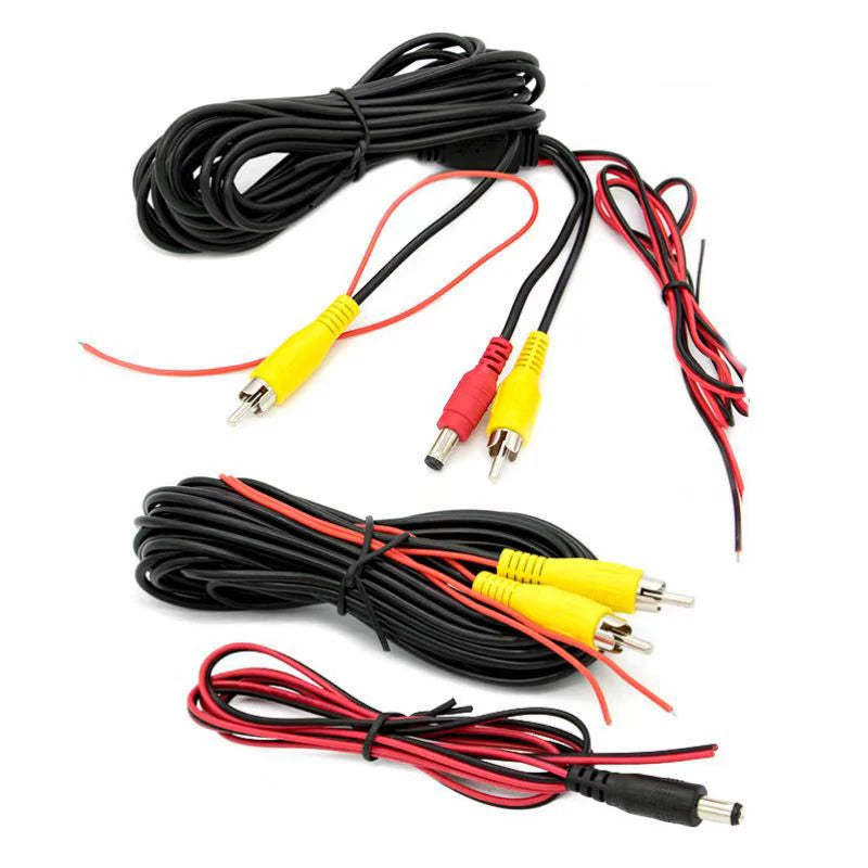 10PCS Car Camera Power Cable, Reverse Image Video Connection Line for Vehicle Rearview System Qme