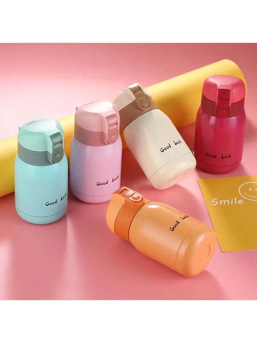 200 Lucky Mini Vacuum Cup Stainless Steel Bottle Cold Beverages Qme
