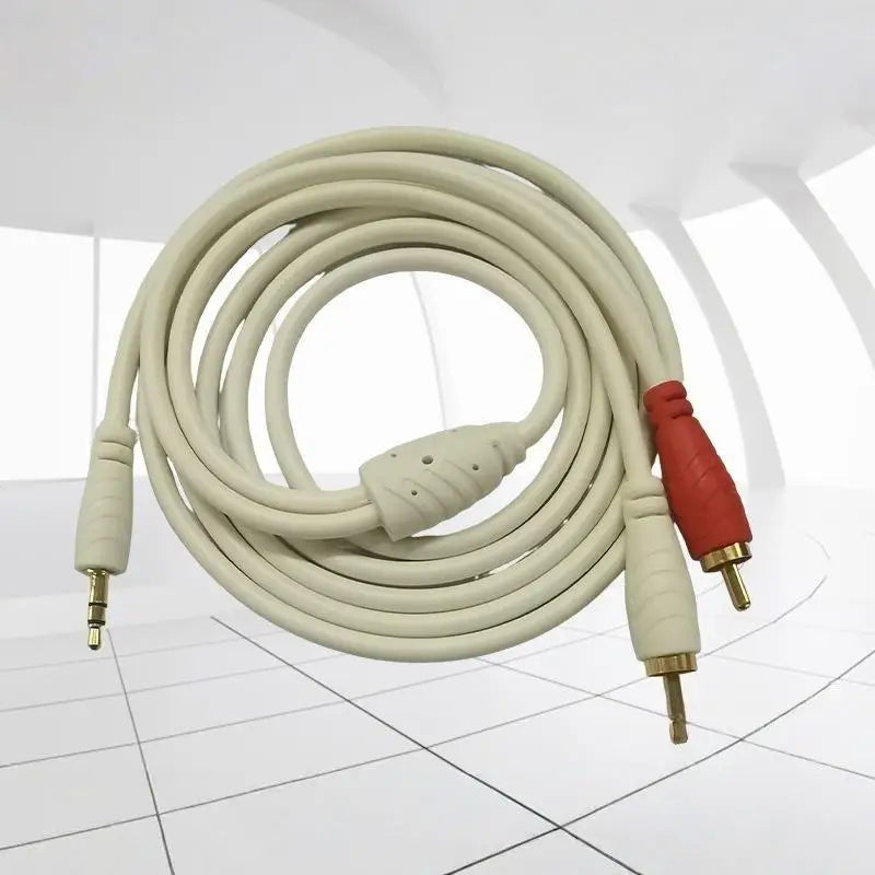 2 RCA Male Audio Cable Gold Plated Wide Compatibility Car Stereo Home Qme