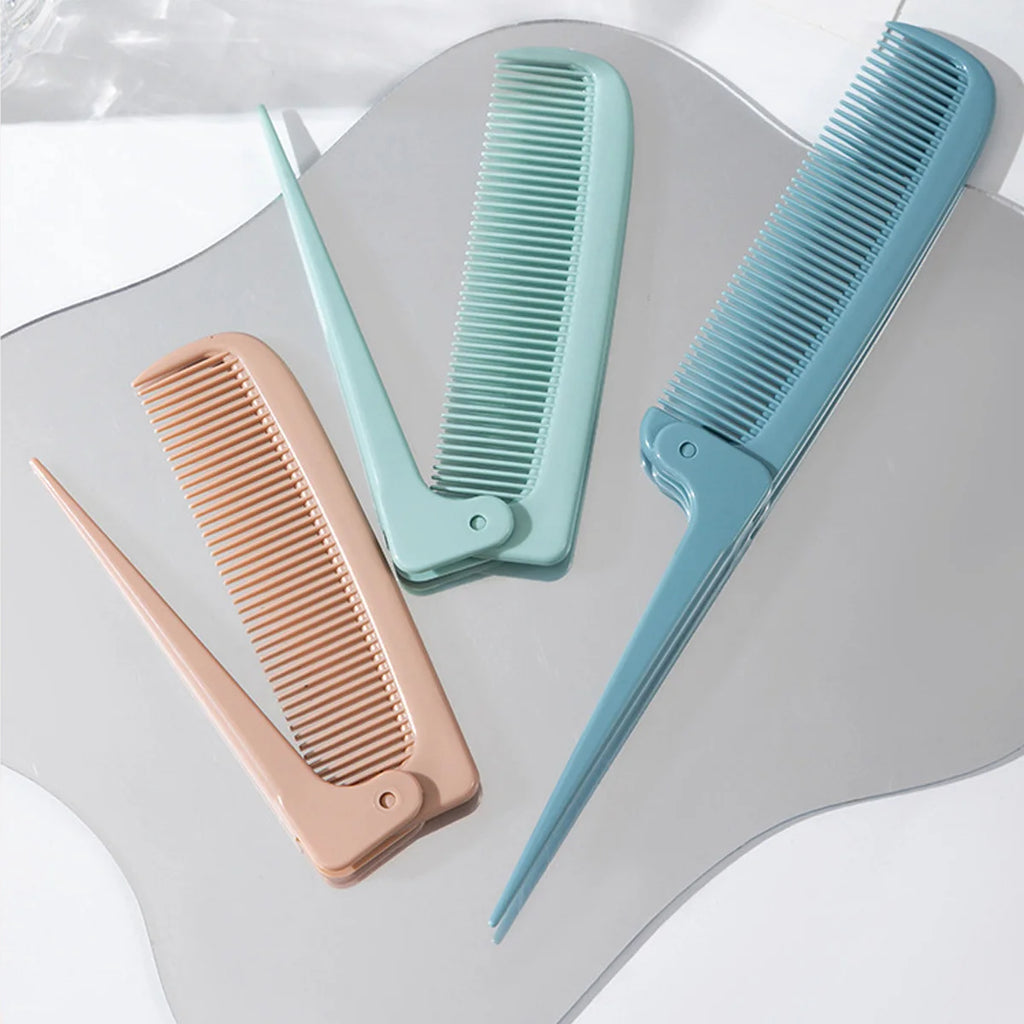 Travel-sized Folding Comb Pocket Hair Styling Pointed End Easy Carry Qme