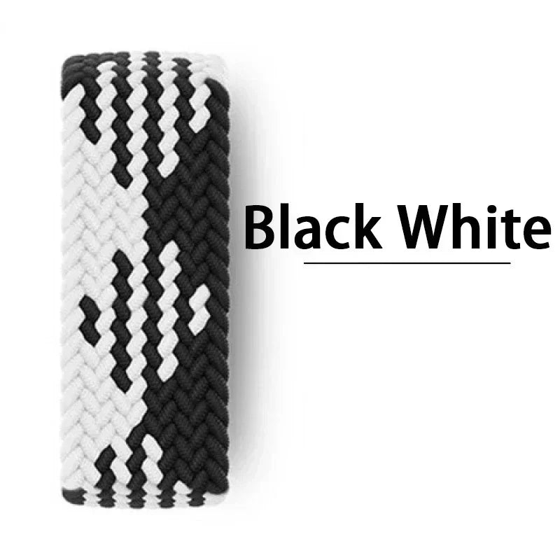 Braided Solo Strap For Apple Watch Band 45mm 49mm 44mm 42mm 41mm 40mm Nylon Correa Bracelet iWatch series 9 7 SE 6 8 5 Ultra 4 3 Qme