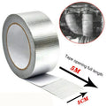 5m*5cm Silver Exhaust Pipe Insulation Tape - High Temperature Heat Resistant Bandage for Manifold Downpipe Adhesive Tape Qme Default Title