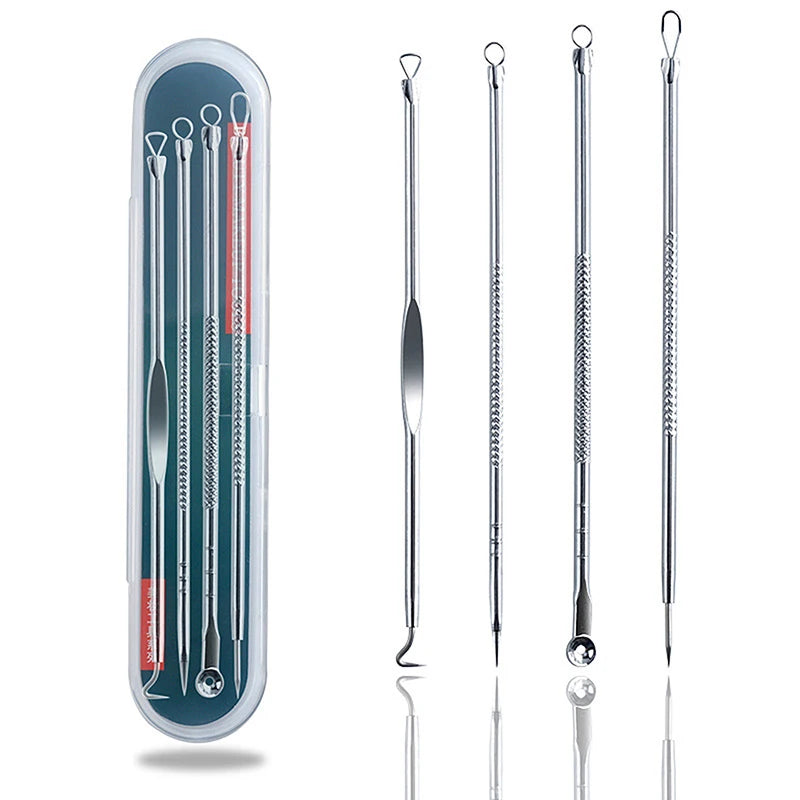 Stainless Steel Acne Extractor Tool Professional Pimple Blemish Qme