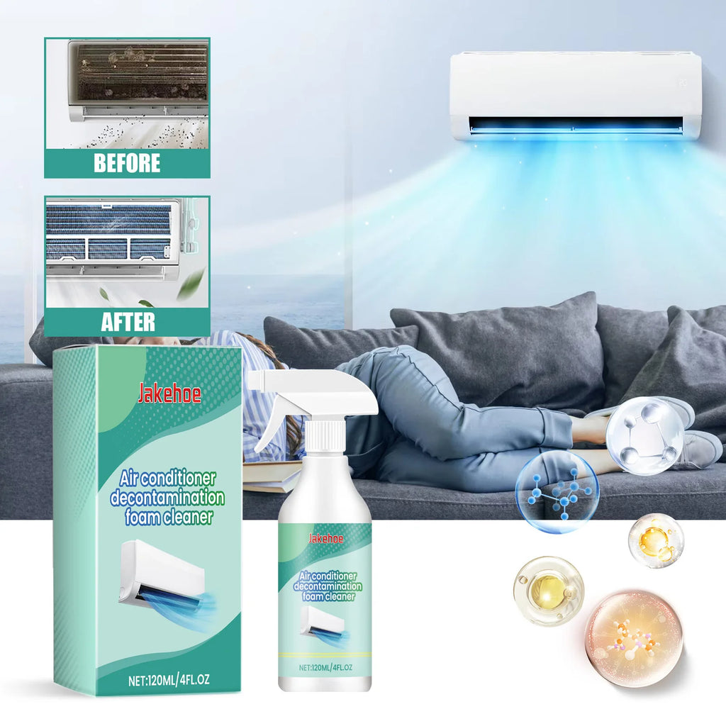 Air Conditioner Foam Cleaner Heavy Duty Coil Dirt Detergent Multipurpose No Washing Foaming Clean Air Conditioner Cleaner Spray Qme