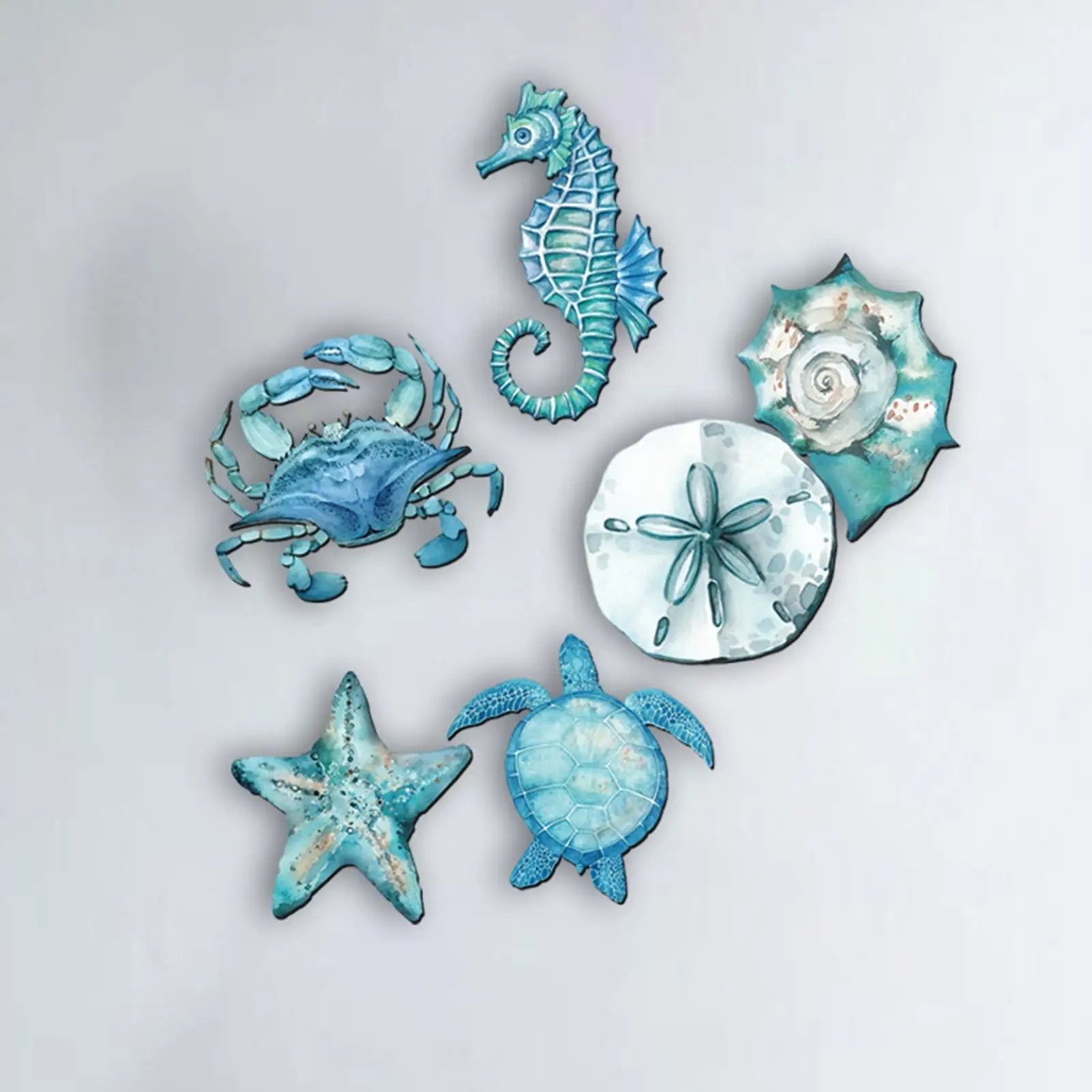 Fish Decorations Wall Wood Decor Tropical Series Ornament Rustic Qme