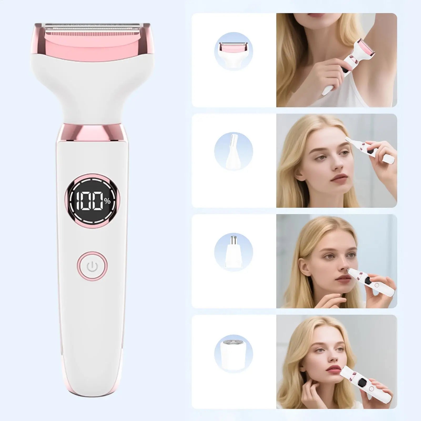Ergonomic Handle Fast Charging Tool Body Hair Trimmer Painless Qme