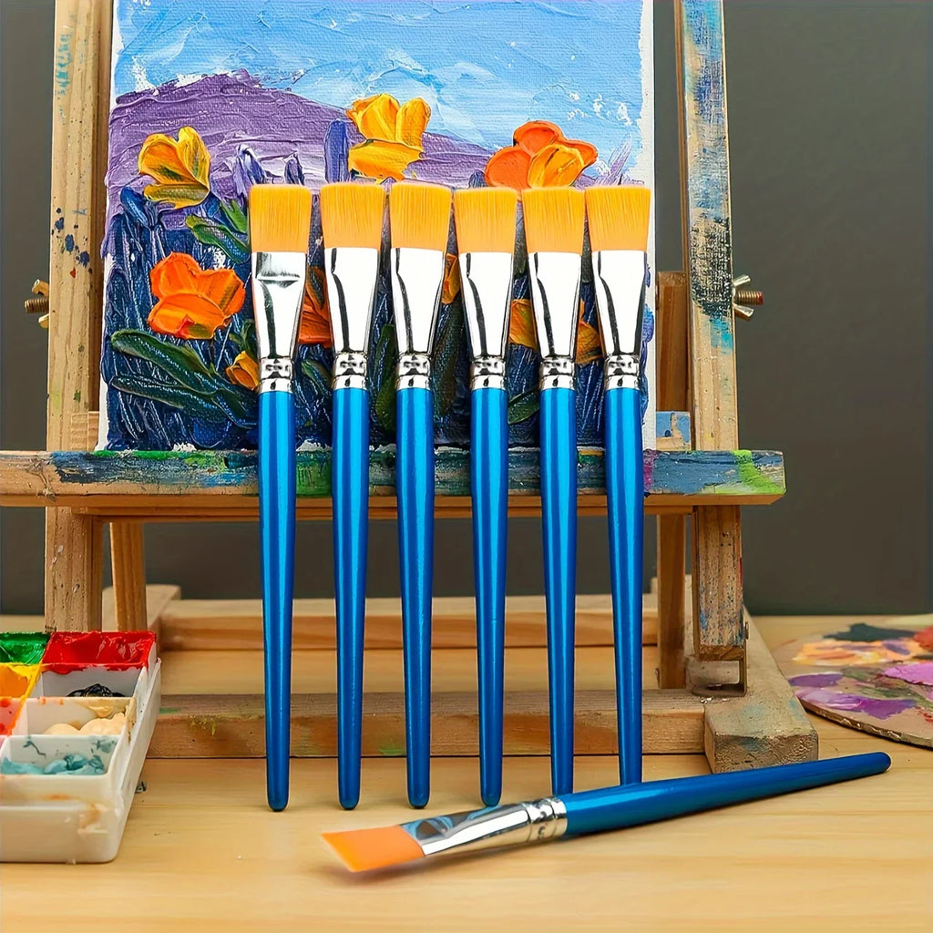 10pcs Pen Brush, Professional art use, Paint Brush, Oil Painting Pen, Paint Pen, Flat Head Painting Pen Qme