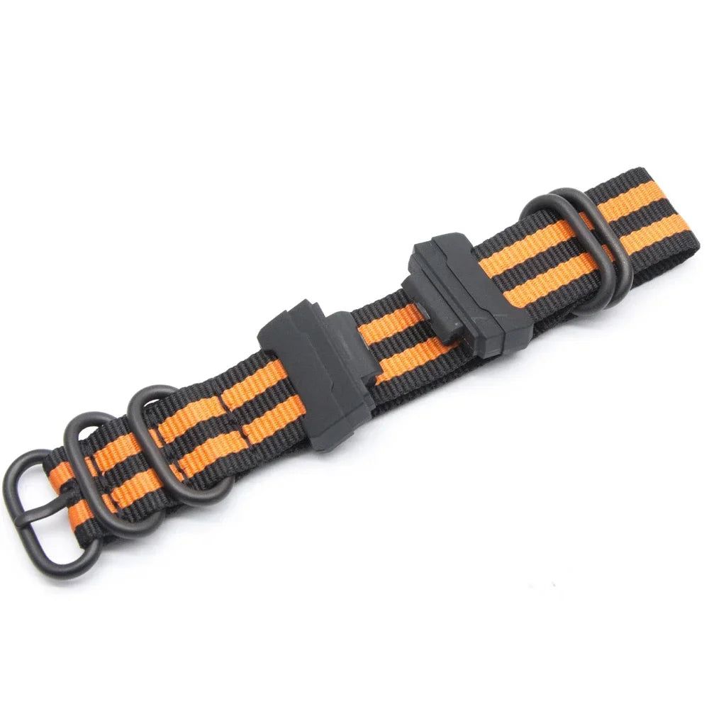 For Casio G-Shock Nylon Band Replacement 22MM Canvas Strap Sport Watch Accessories Men's Bracelet Qme 3Black 2Orange 22mm