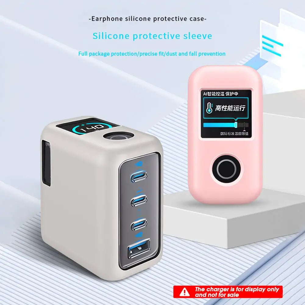For Anker Zolo 140W Four-Port Gallium Nitride Charger Protective Silicone Cover Dust-Proof Anti-Fall Soft Sleeve Shell Qme