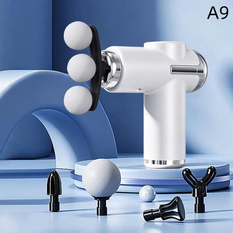 Mini Upgraded Fascia Gun Replaceable Heads Silent Muscle Relaxation Qme A9 USB Type-C