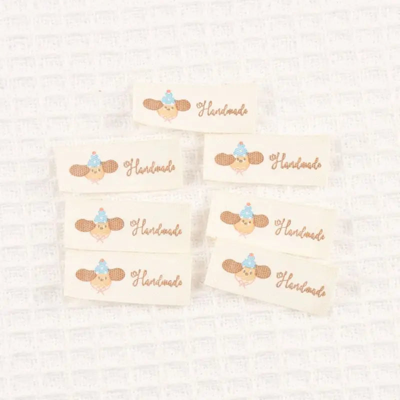 50pcs 16×40mm Mixed cartoon pattern cotton Labels Sewing Handmade Label For Clothing Shoes Bags Garment cp3809 Qme 16x40mm cp3809-3
