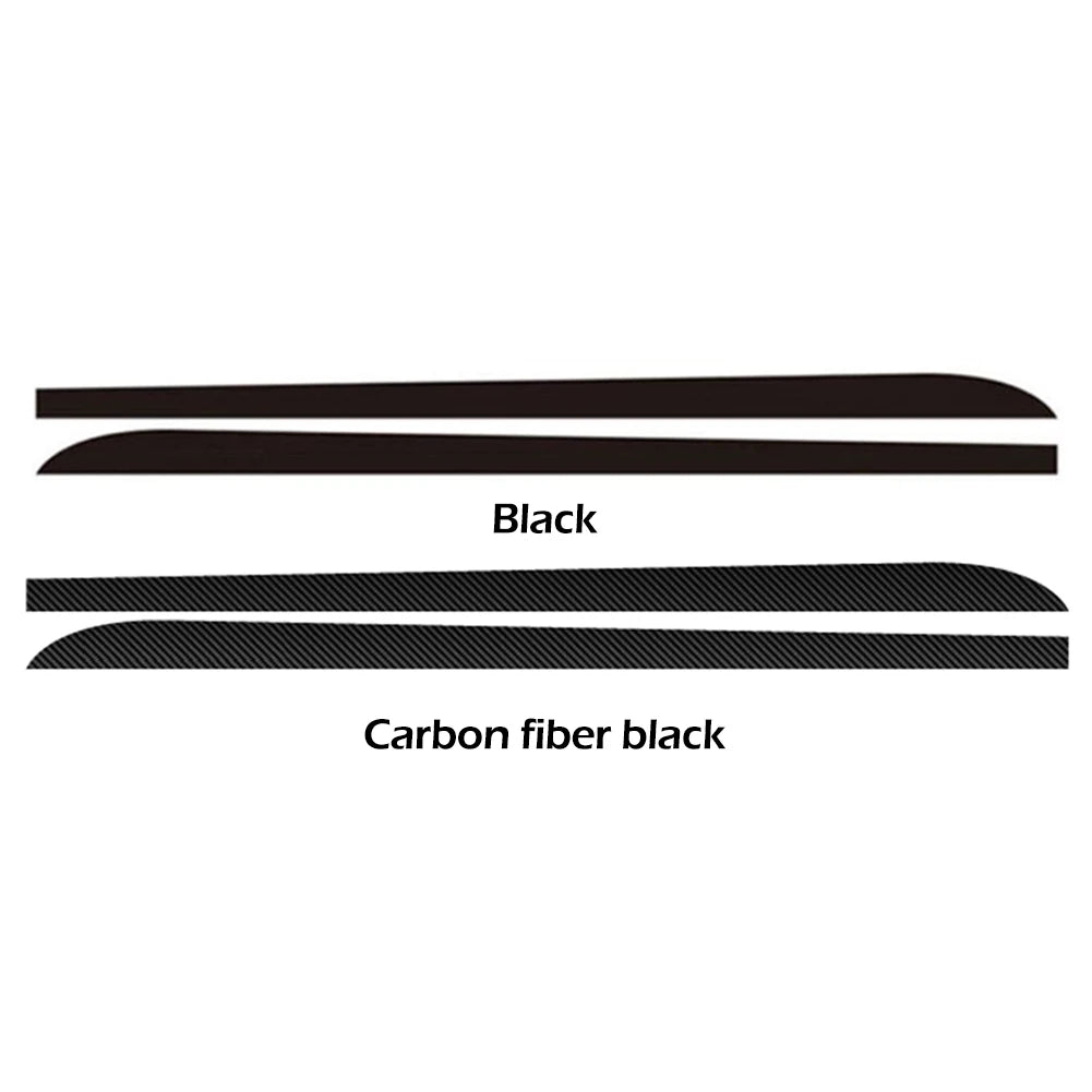 2pcs Car Decals Side Skirt Sill Stripe Body Stickers for BMW 1 3 4 5 6 Series F30 F35 F31 Black/Carbon Fiber Black Accessories Qme